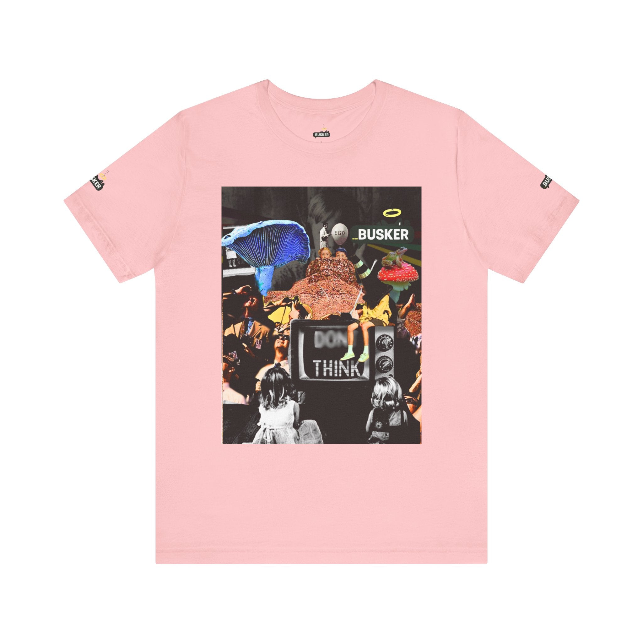 Creative Unisex Graphic Tee - 'I Don't Think' Busker Design