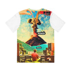 Vibrant Artistic Men's Tee, Music Lover Gift, Colorful Polyester Shirt, Unique Graphic T-Shirt, Trendy AOP Apparel