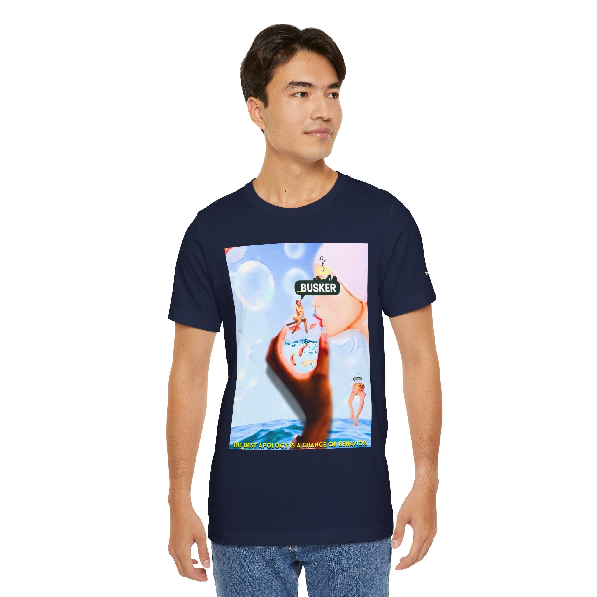 Busker Vibe Unisex Jersey Tee – Colorful Artistic Design for Summer Fun