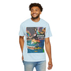 Vibrant Busker T-Shirt, Unisex Graphic Tee, Street Art Inspired Apparel, Casual Wear, Summer Festival Clothing