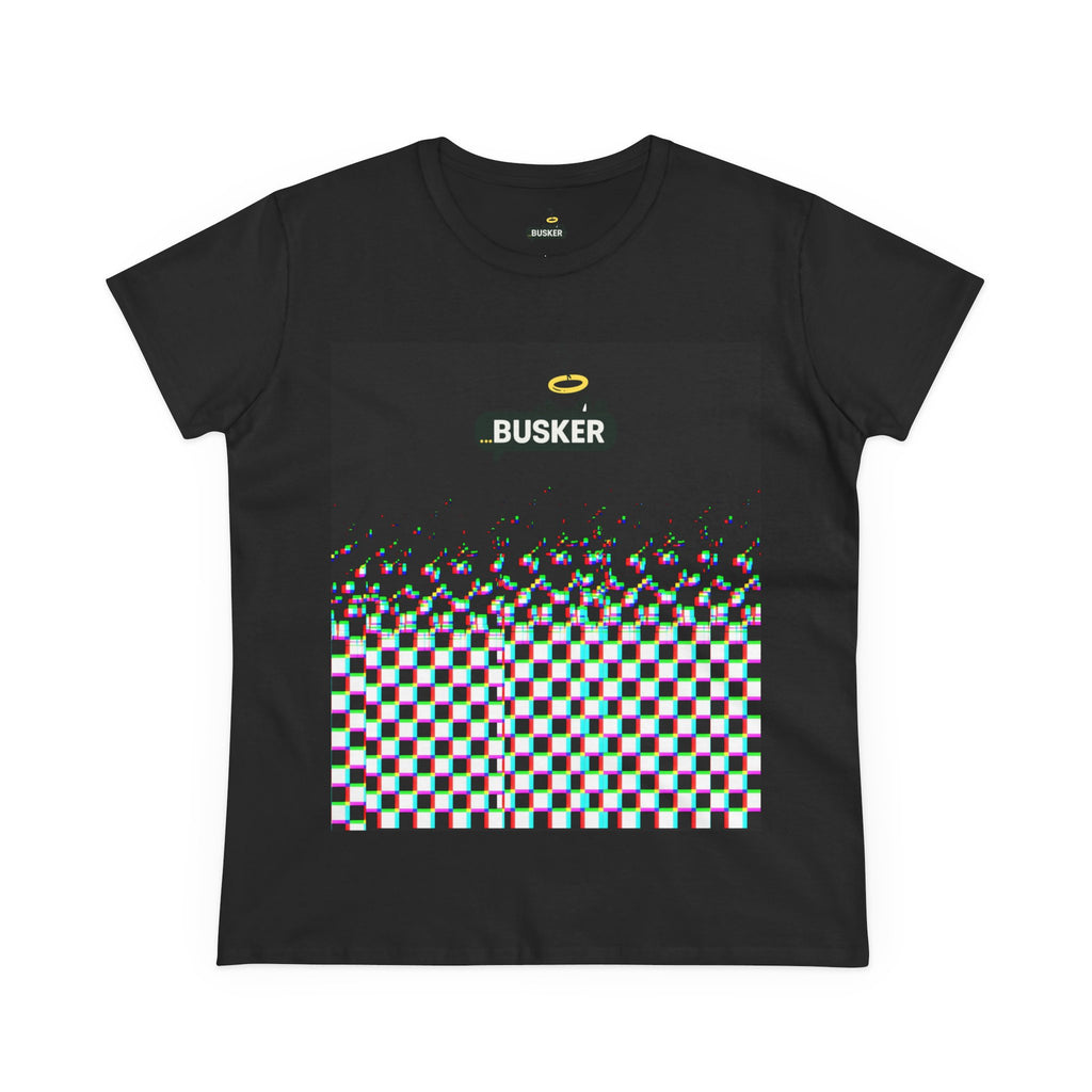 Glitch Art Women's Tee, Casual Graphic Shirt for Music Lovers, Unique Gift for Festivals, Summer Wardrobe Essential, Unisex Style