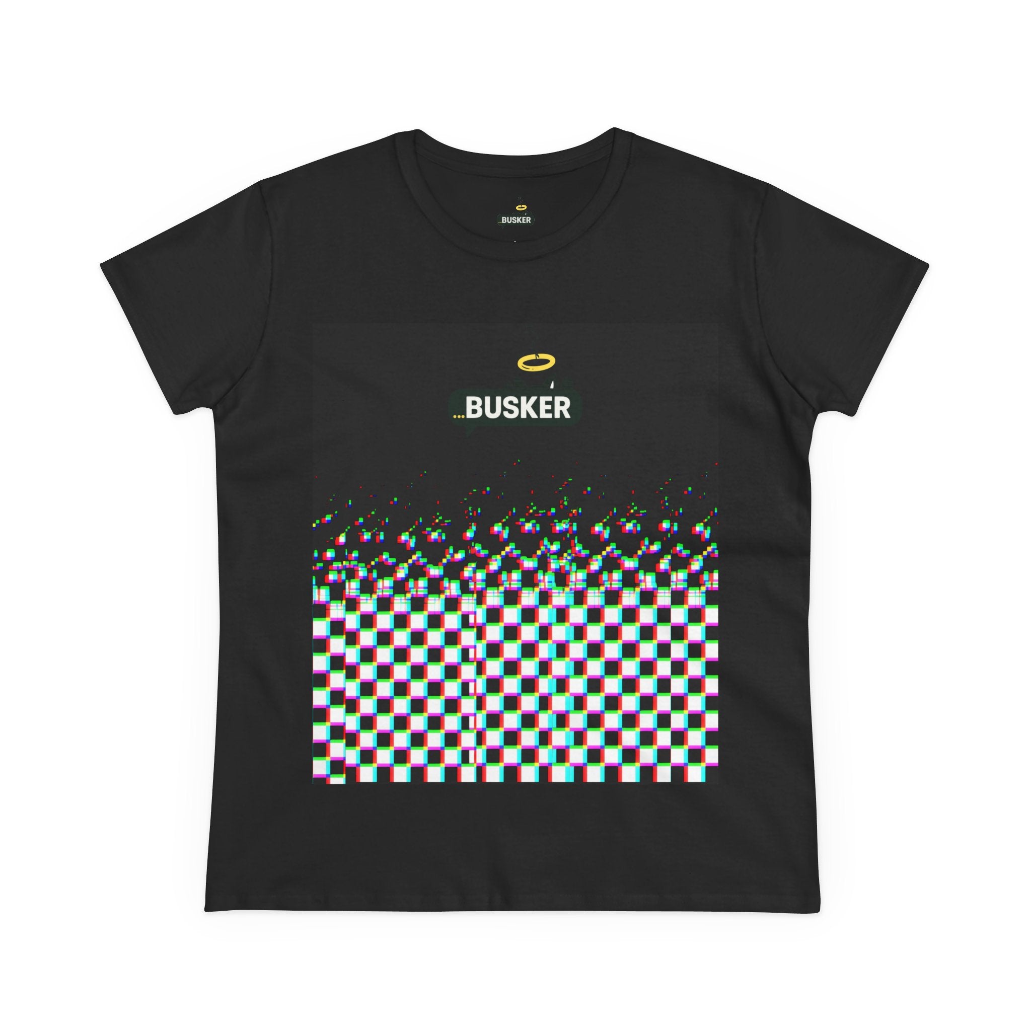 Glitch Art Women's Tee, Casual Graphic Shirt for Music Lovers, Unique Gift for Festivals, Summer Wardrobe Essential, Unisex Style