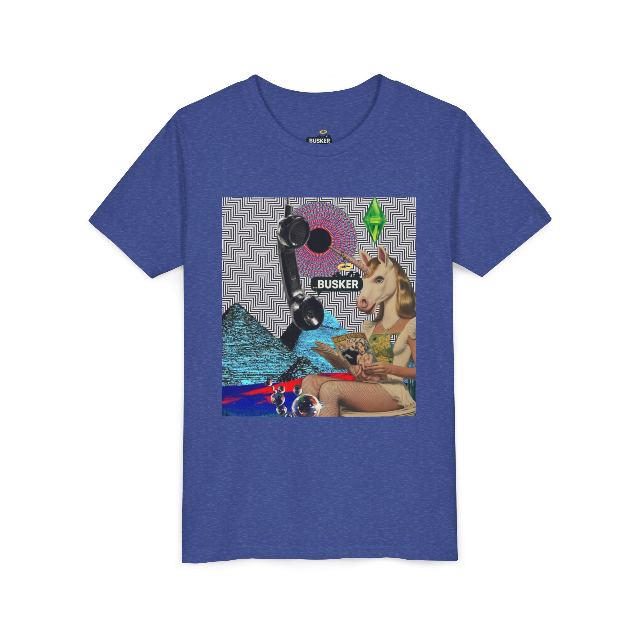 Youth Graphic Tee with Fun 'Busker' Design, Cool Summer Shirt, Gifts for Kids, Festival Attire, Trendy Youthwear