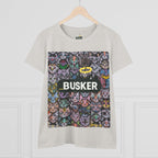 Colorful Cat Design Women's Tee, Casual Graphic Tee for Cat Lovers, Funny Gift for Friends, Summer Style, Unique Animal Art Shirt