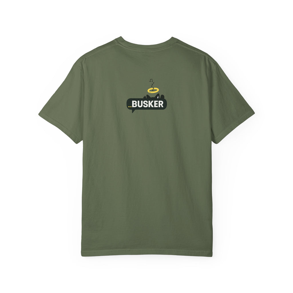 "Welcome to Golden" Exclusive Busker Unisex Garment-Dyed T-shirt, Music Lover Gift, Vintage Style Tee, Festival Wear, Casual Outfit