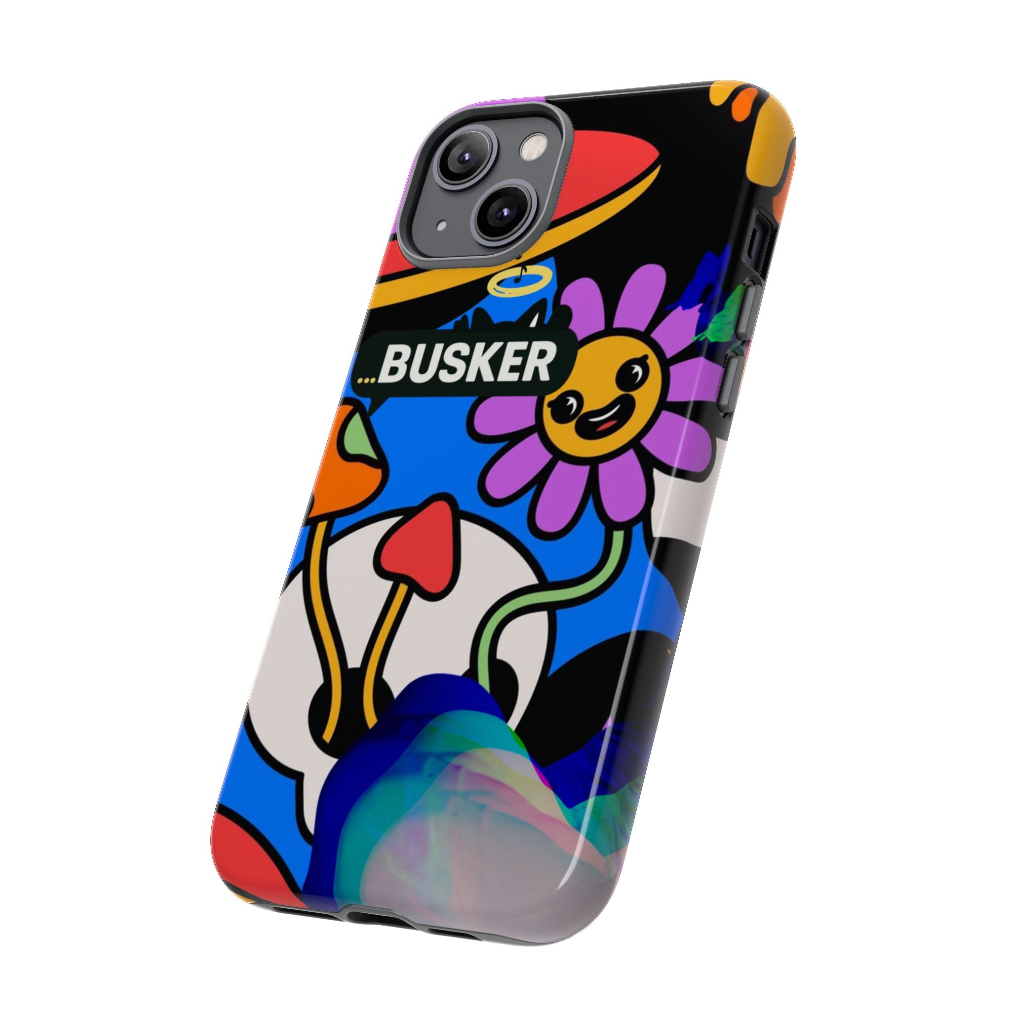 Colorful Phone Case, Cute Phone Accessories, Gift for Music Lovers, Fun Tech Gear, Unique Floral Design Case