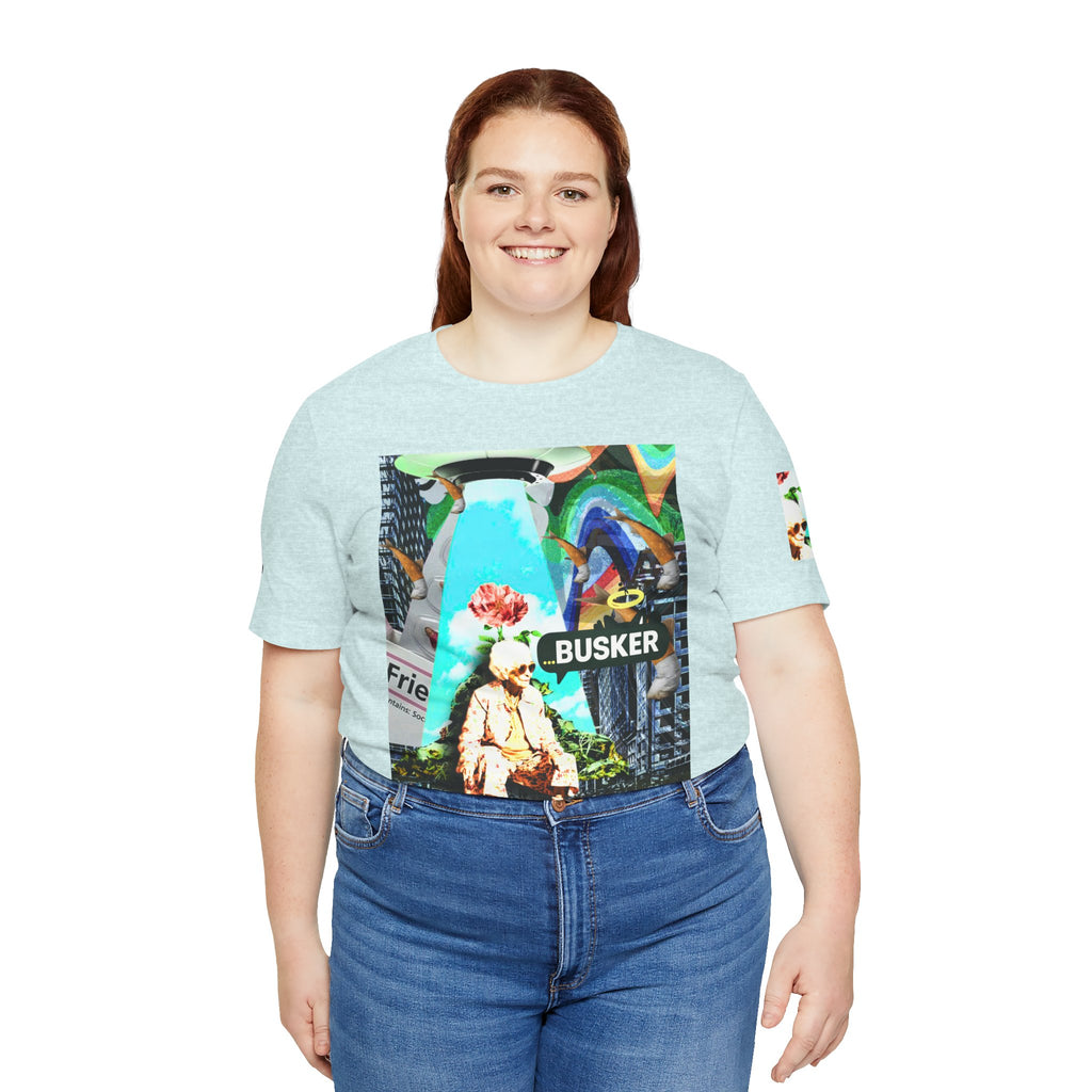 Street Art Busker Tee - Unisex Graphic Short Sleeve Shirt