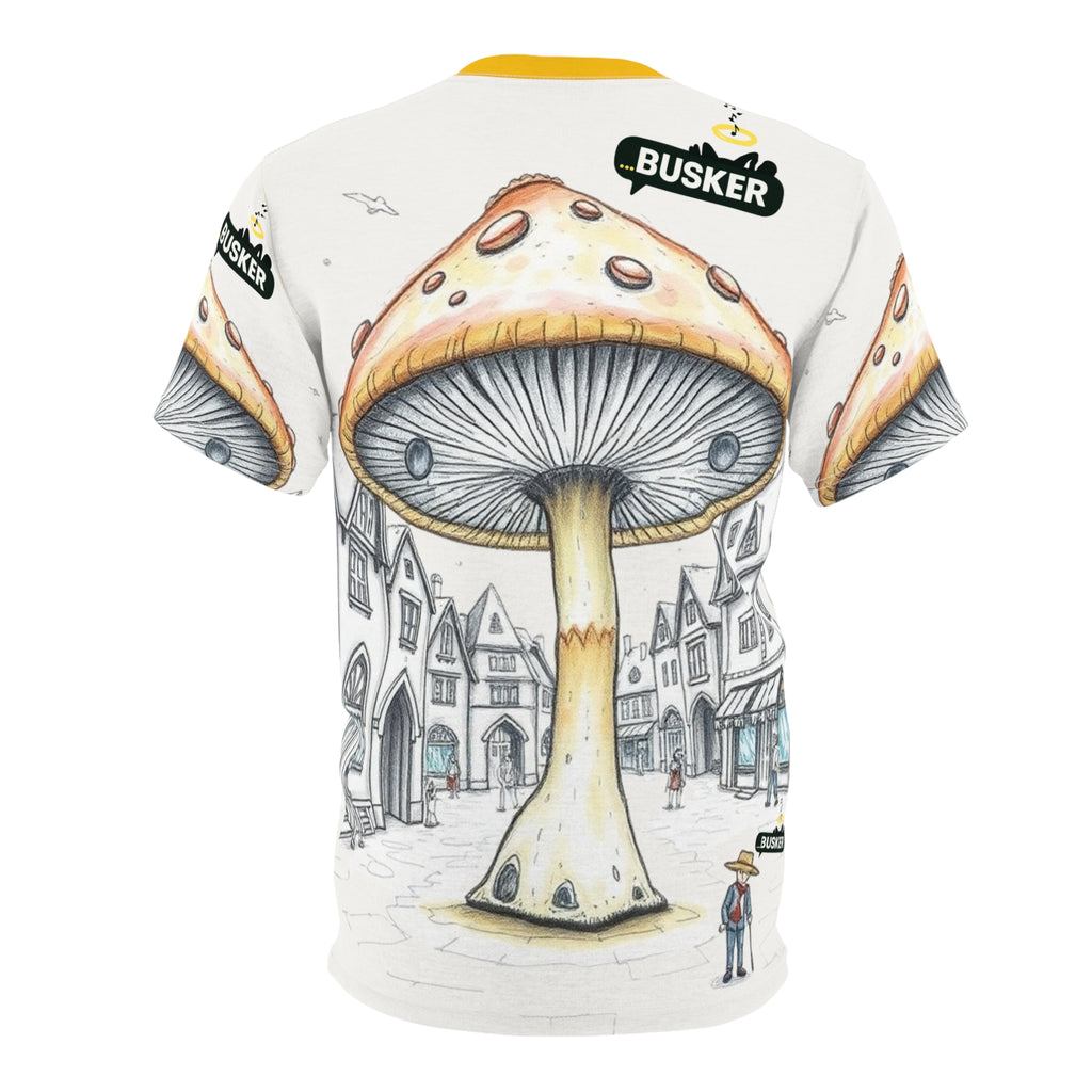 Whimsical Mushroom Graphic Tee, Unisex Art Tee, Quirky t-shirt, Unique Gift, Nature Lovers Apparel, Casual Wear