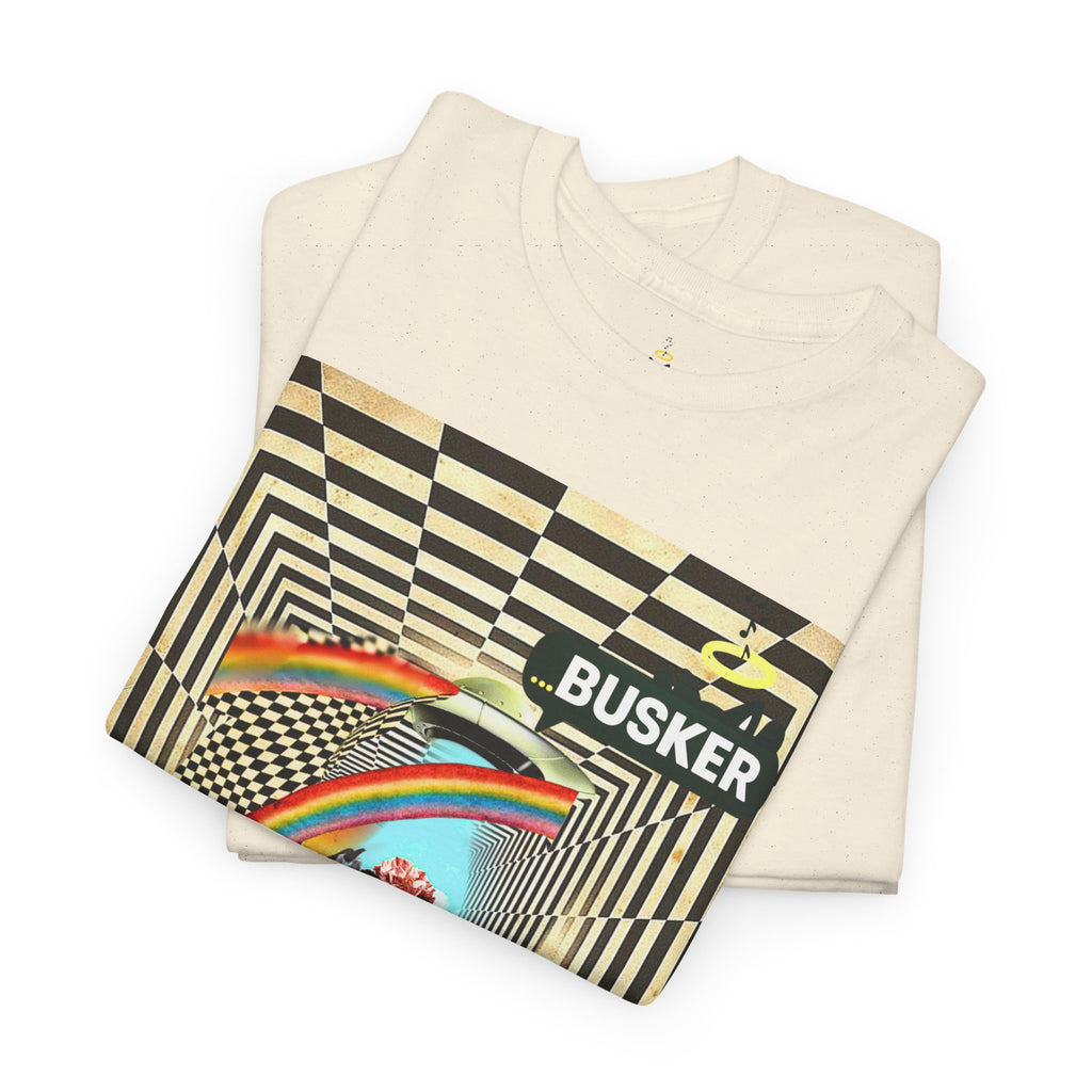 Retro Busker Graphic Tee - Unisex Heavy Cotton