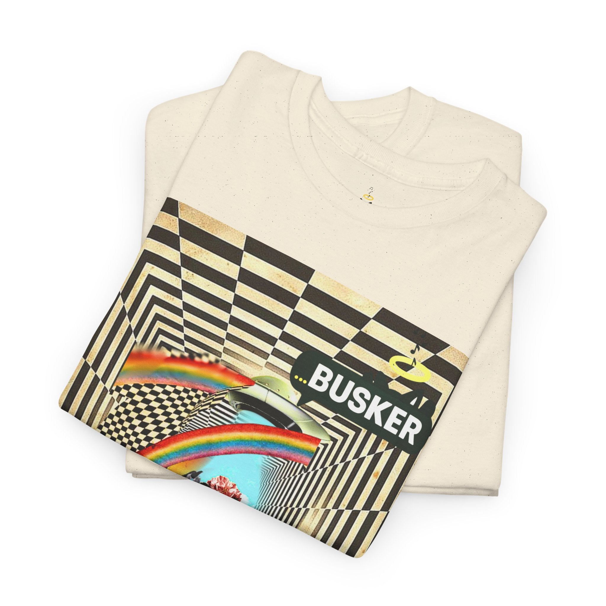 Retro Busker Graphic Tee - Unisex Heavy Cotton