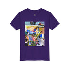 Colorful Youth Short Sleeve Tee - "Busker" Graphic Art Top