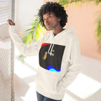 Colorful Space Cat Fleece Hoodie, Cozy, Unique, Gift for Cat Lovers, Birthday, Casual Wear, Fun Design