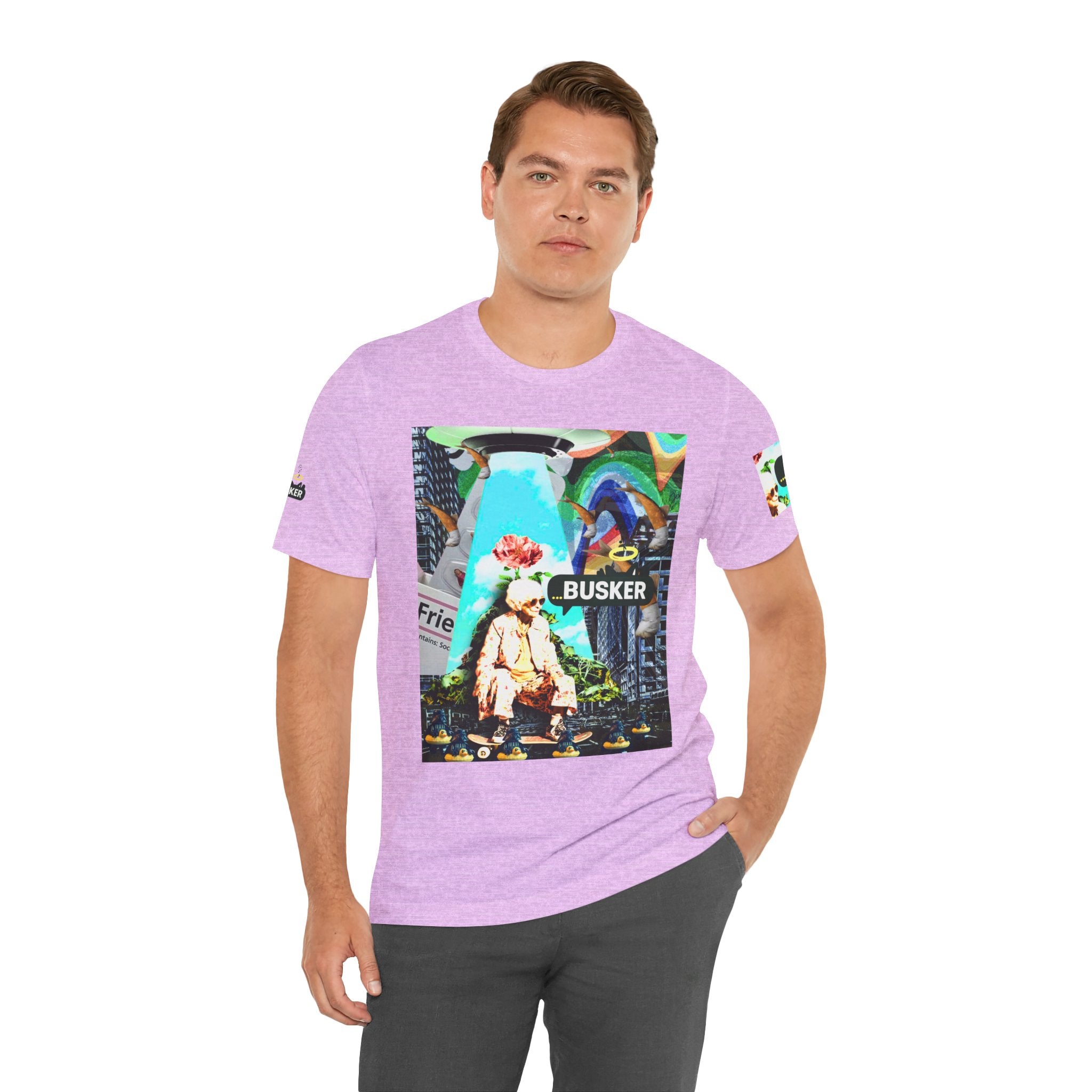 Street Art Busker Tee - Unisex Graphic Short Sleeve Shirt