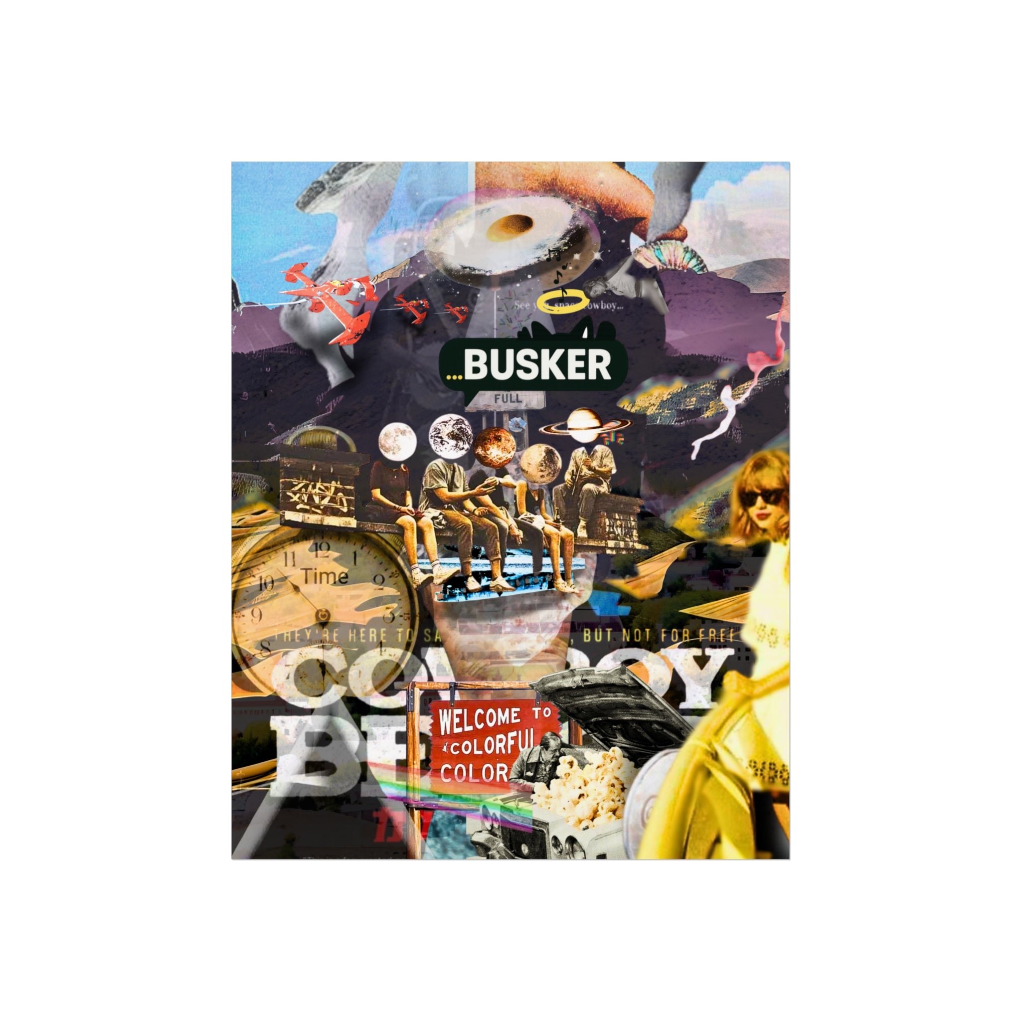 Vibrant Busker Fine Art Poster for Home Decor