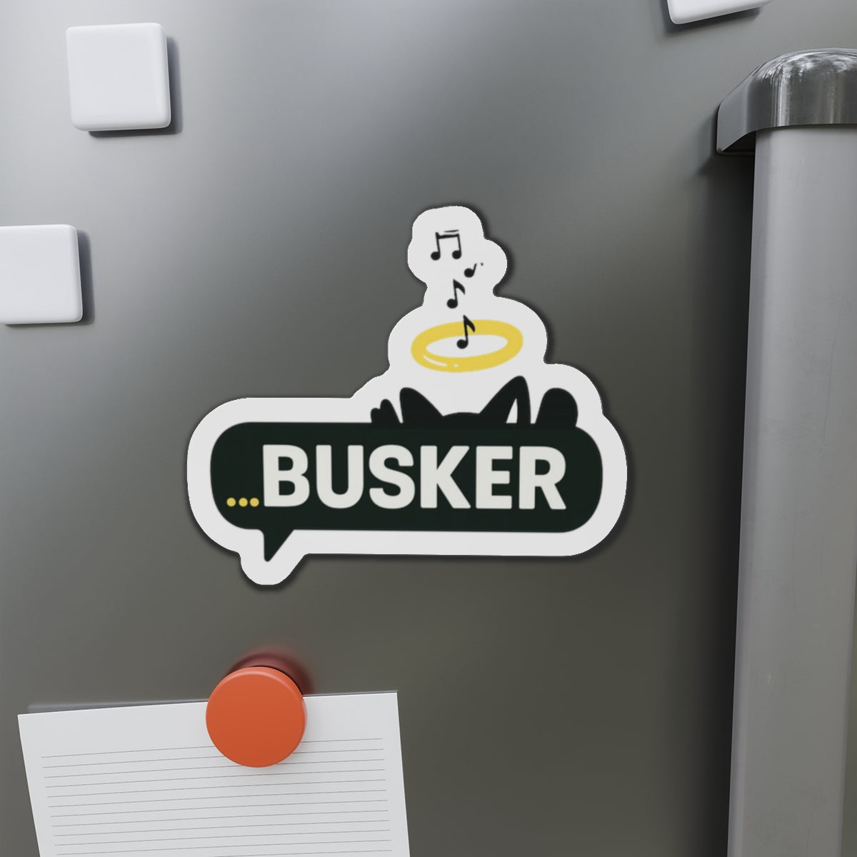 Busker Die-Cut Magnets, Cute Musician Fridge Decor, Gift for Music Lovers, Unique Home Accessories, Fun Kitchen Gift Ideas