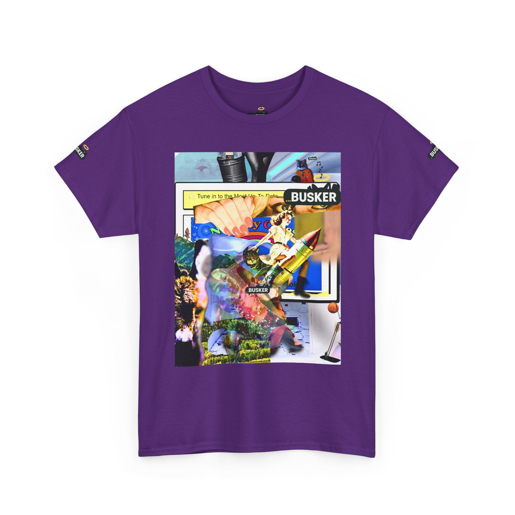 Cool Graphic Unisex Heavy Cotton Tee - 'Busker' Design