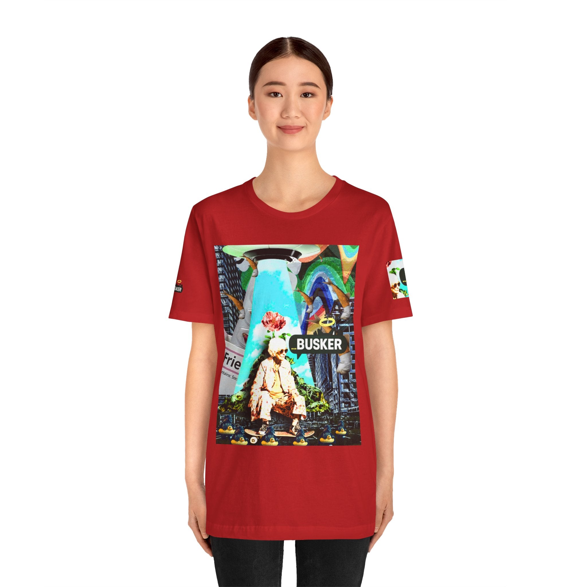 Street Art Busker Tee - Unisex Graphic Short Sleeve Shirt