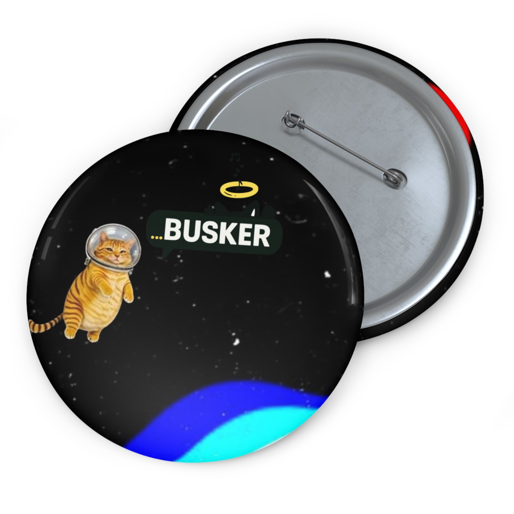 Custom Rainbow Space Cat Pin Buttons | Fun Accessories, Gift for Cat Lovers, Colorful Badges, Unique Party Favors, Retro Vibe