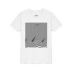 Stylish Youth Tee with Sunset Geometric Design, Summer Apparel, Kids Fashion, Gift for Birthdays, Fun Casual Wear, Graphic Tee