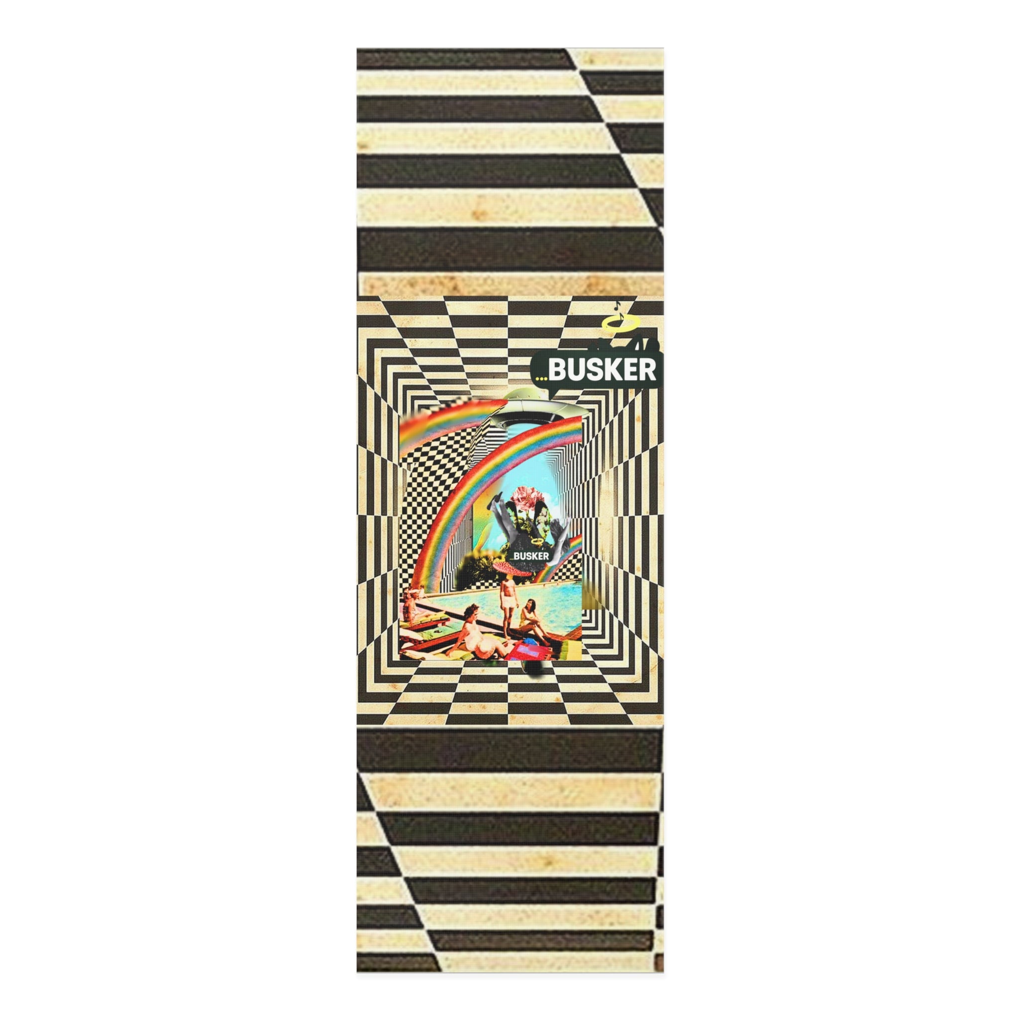 Artistic Foam Yoga Mat with 3D Optical Illusion Design