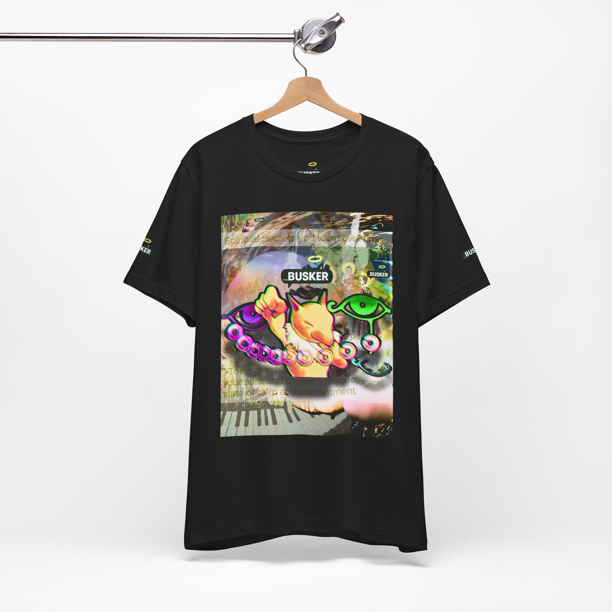 Vibrant Busker Art Tee for Creative Souls