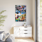 Busker Collage Matte Canvas Print — Framed Multi‑Color Wall Art