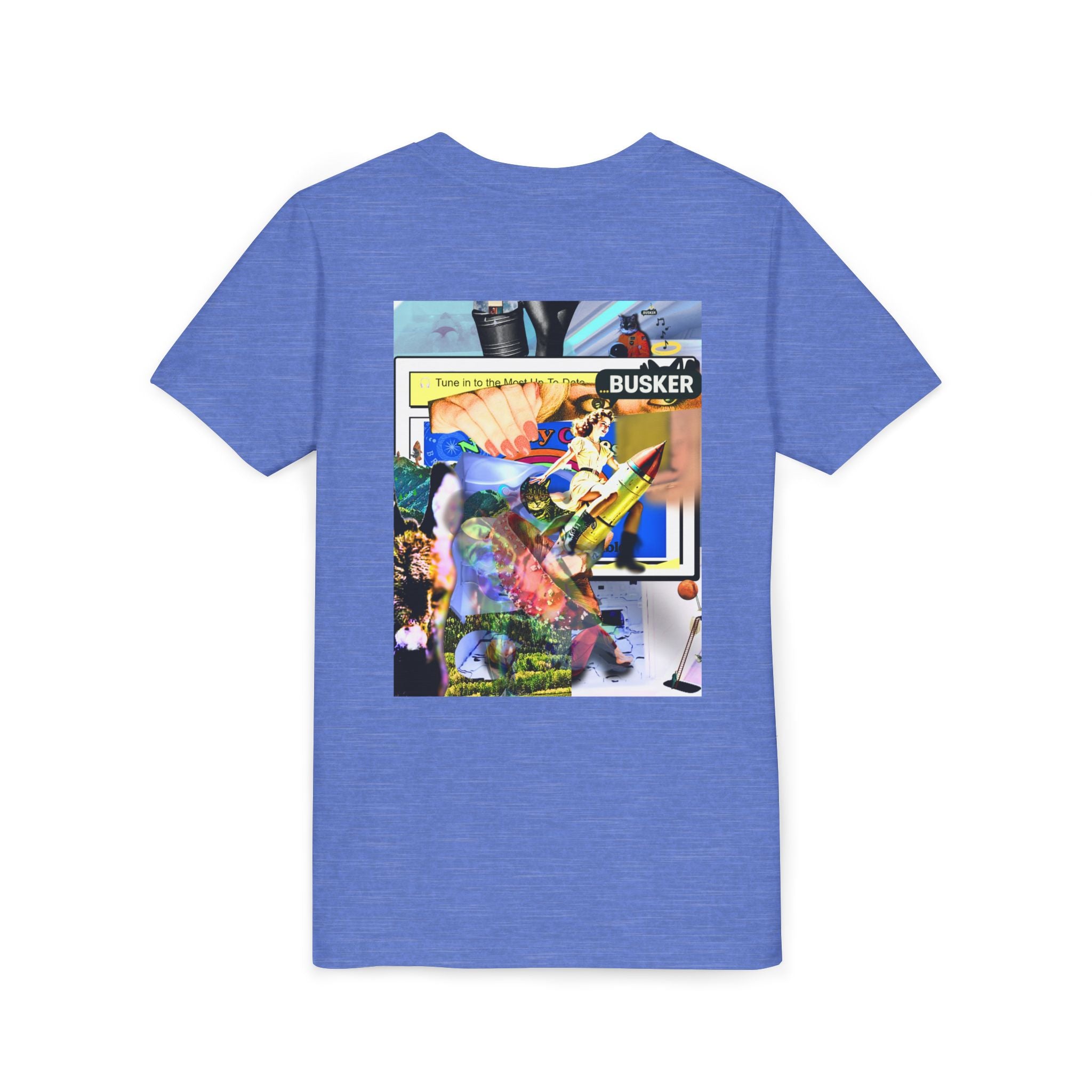 Colorful Youth Short Sleeve Tee - "Busker" Graphic Art Top