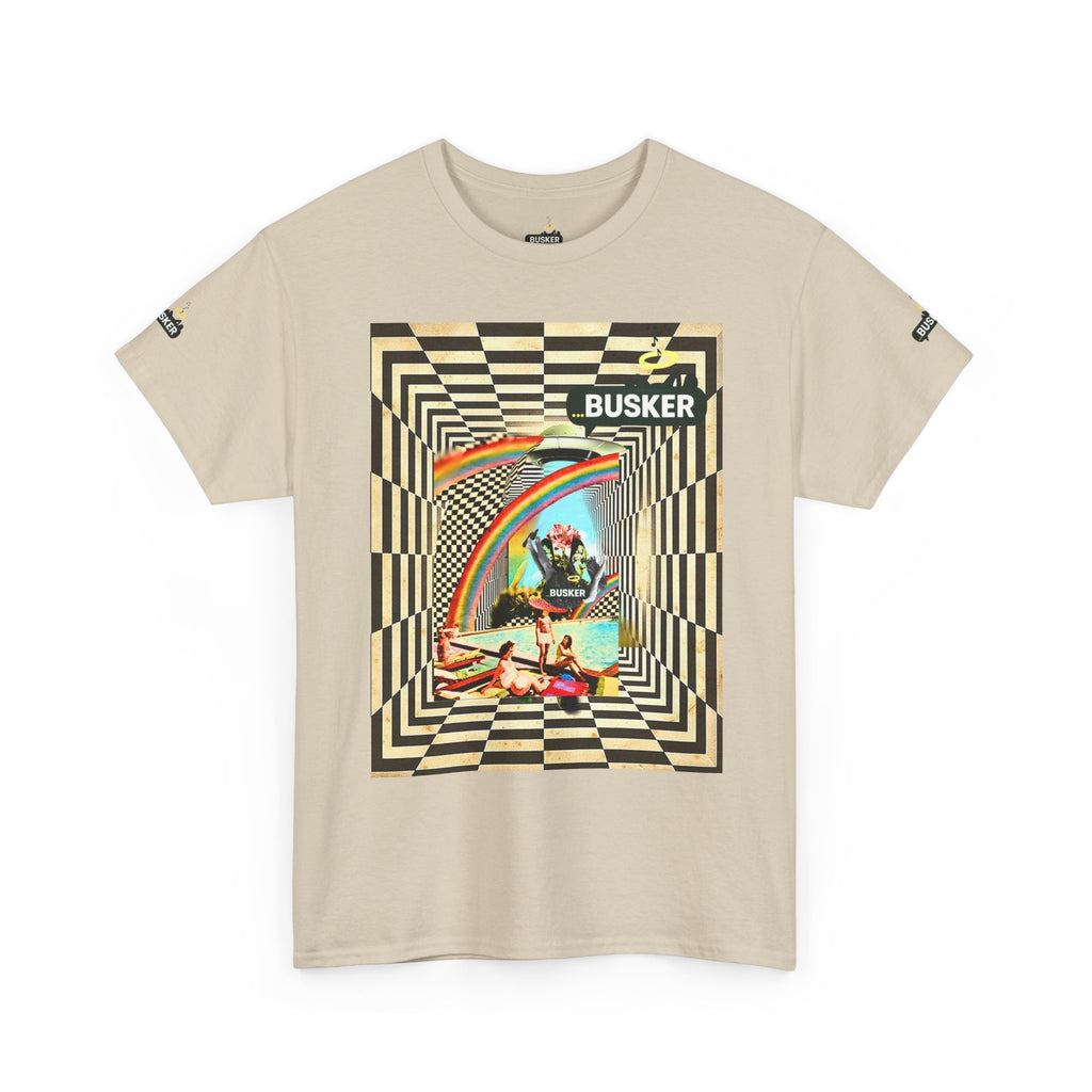 Retro Busker Graphic Tee - Unisex Heavy Cotton