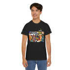 Artistic Unisex Heavy Cotton Tee - Vibrant Busker Design