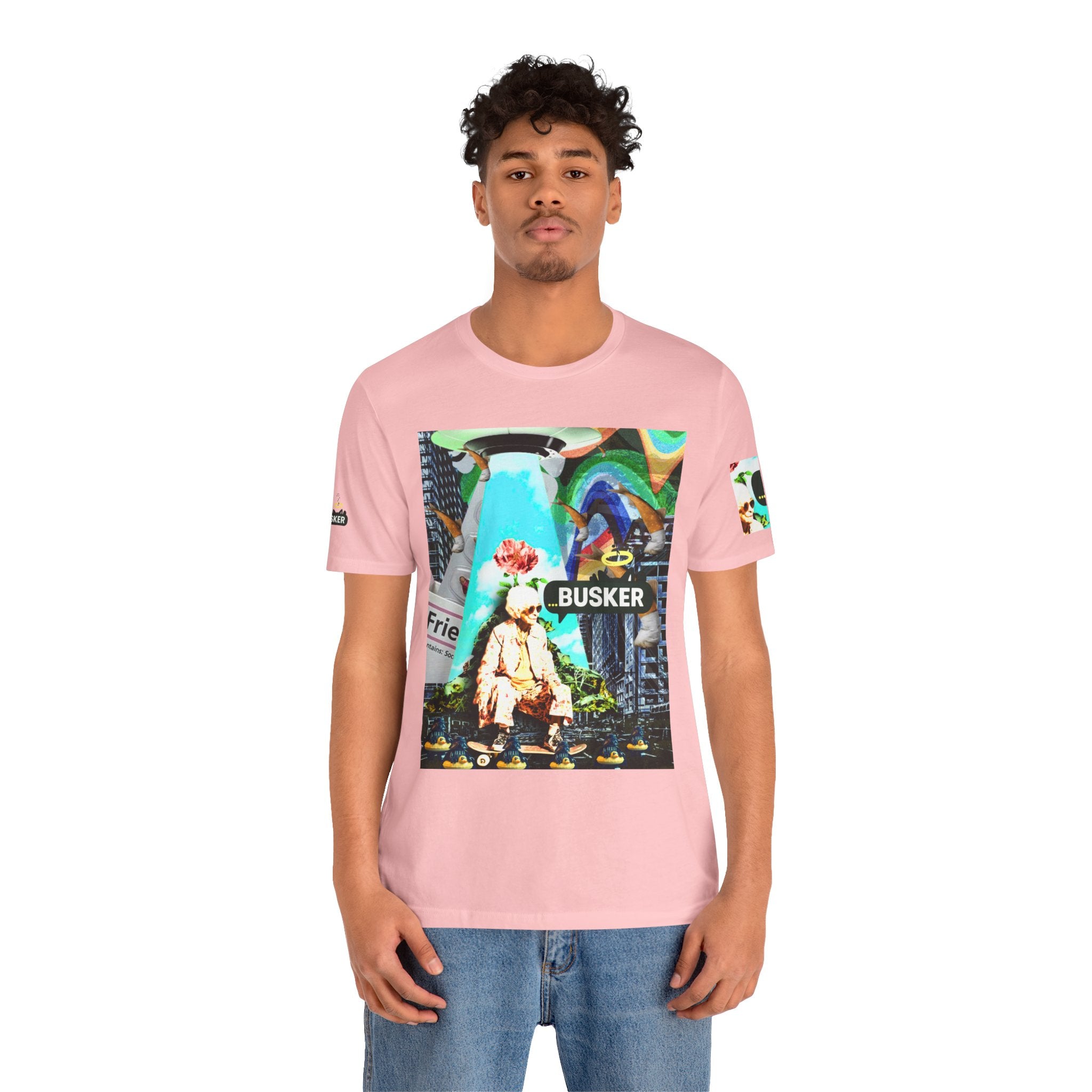 Street Art Busker Tee - Unisex Graphic Short Sleeve Shirt