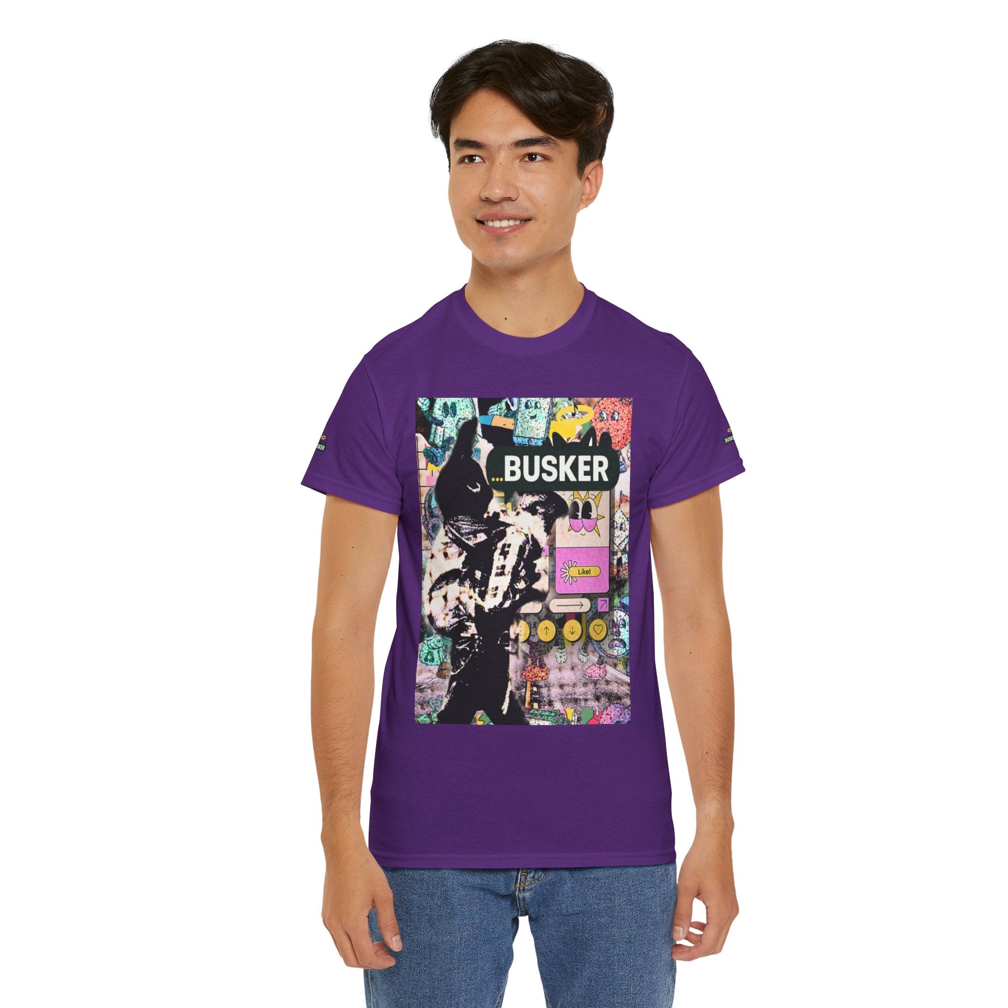 Grunge Art Busker Unisex Heavy Cotton Tee