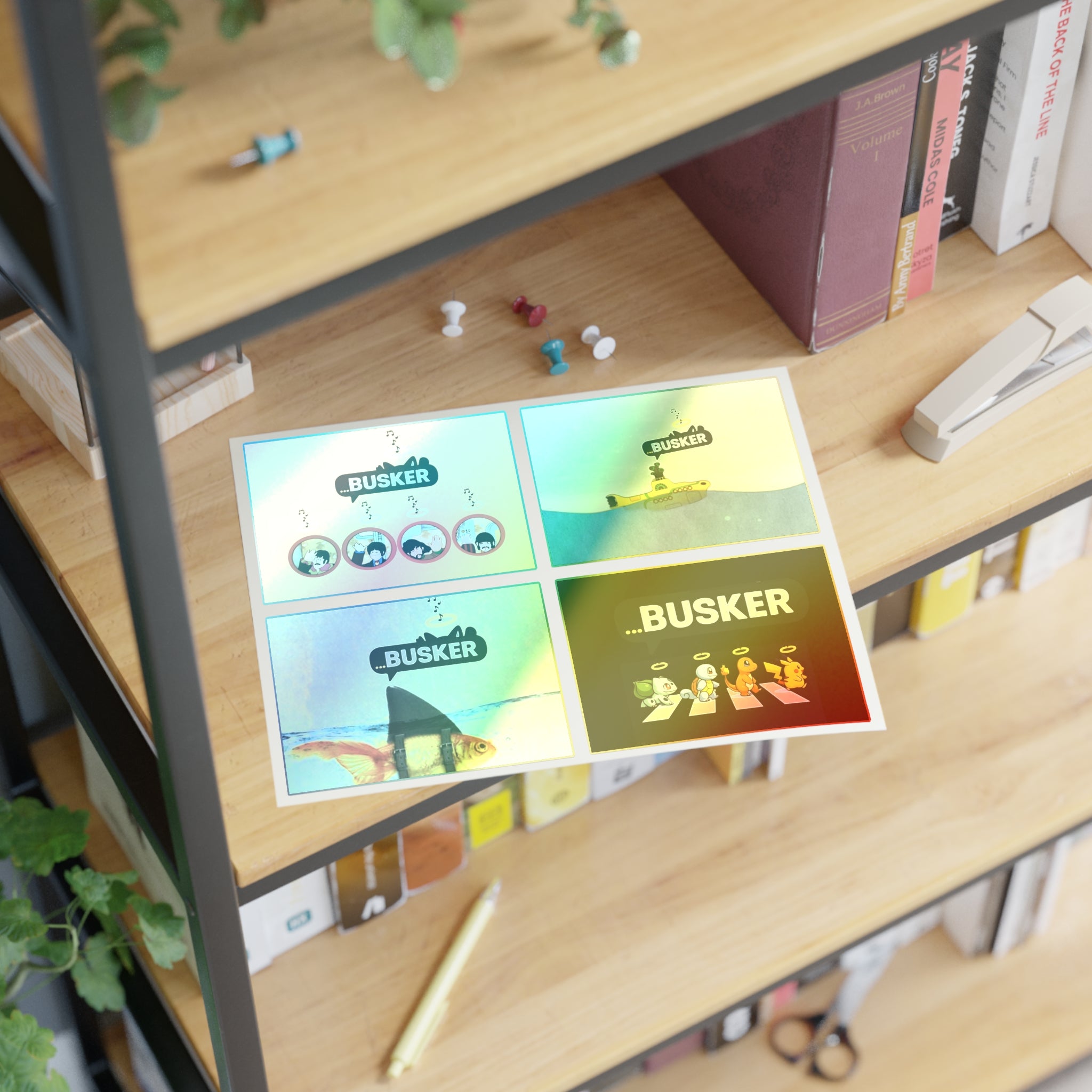 Whimsical Sticker Sheets for Music Lovers, Fun Decorative Stickers, Creative Journaling, Gift for Kids, Great for Scrapbooking