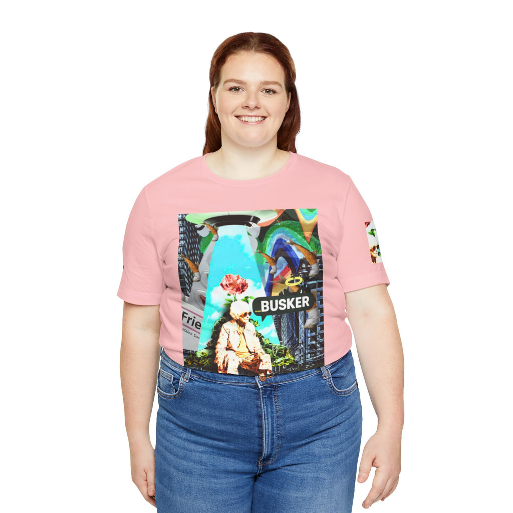 Street Art Busker Tee - Unisex Graphic Short Sleeve Shirt