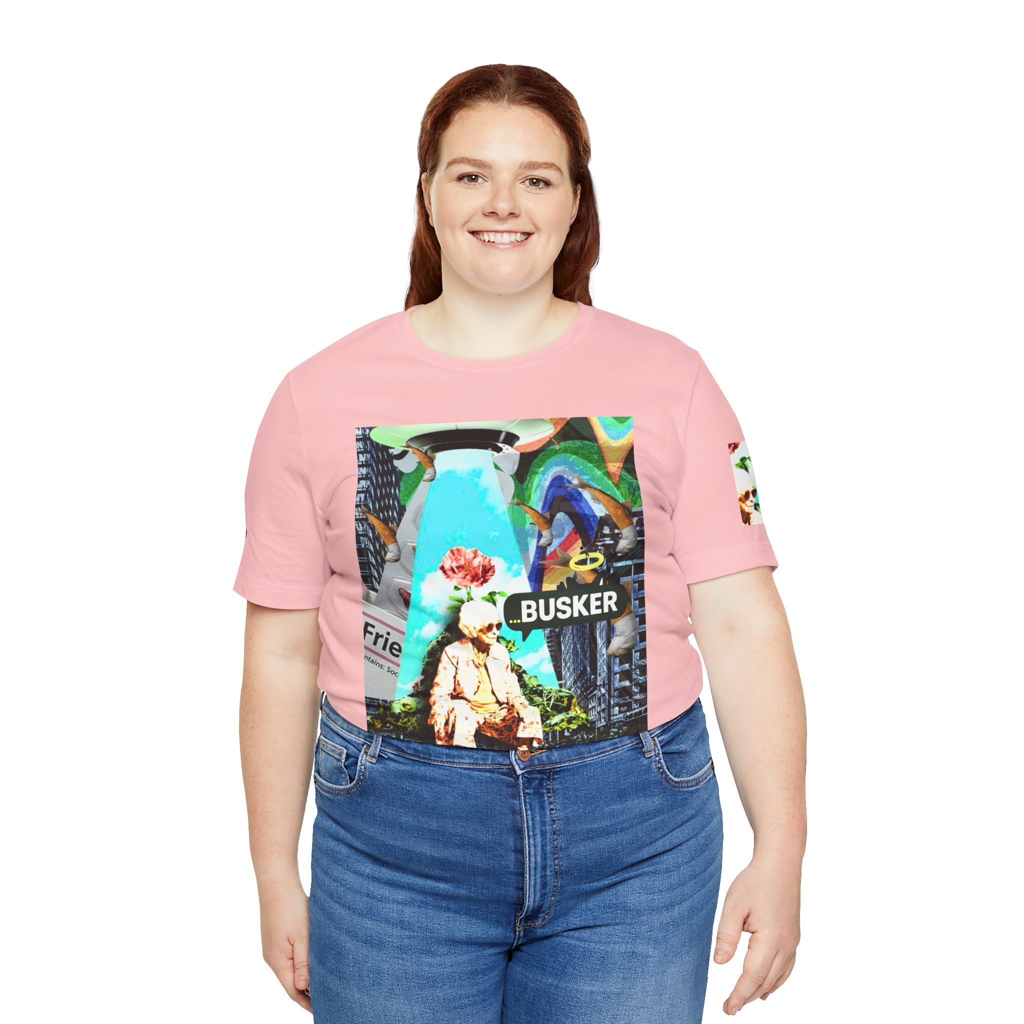 Street Art Busker Tee - Unisex Graphic Short Sleeve Shirt