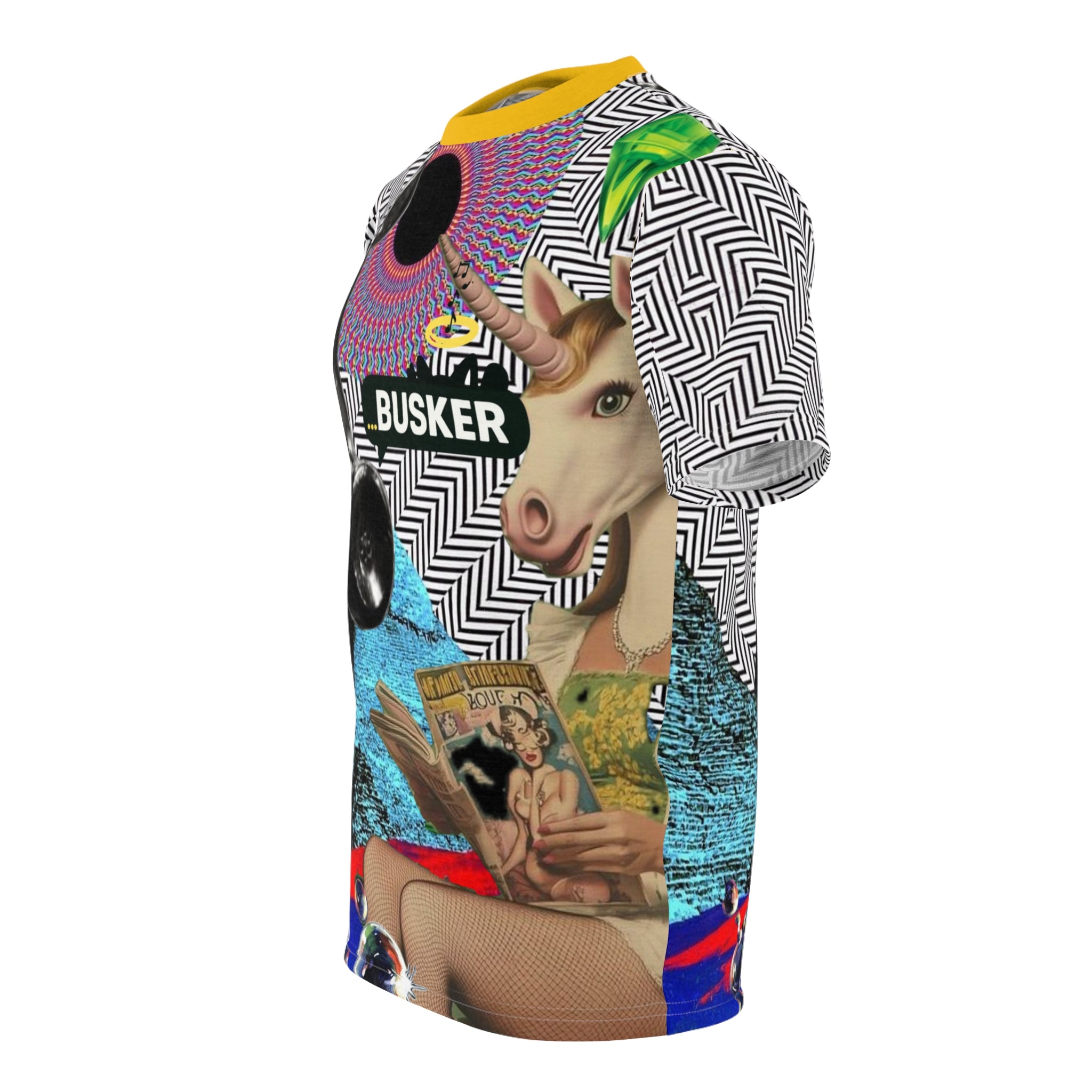 Vibrant Graphic Tee, Unisex Artistic Shirt, AOP T-Shirt for Bold Fashion, Unique Gift for Creatives, Streetwear Style, Fun Statement Tee