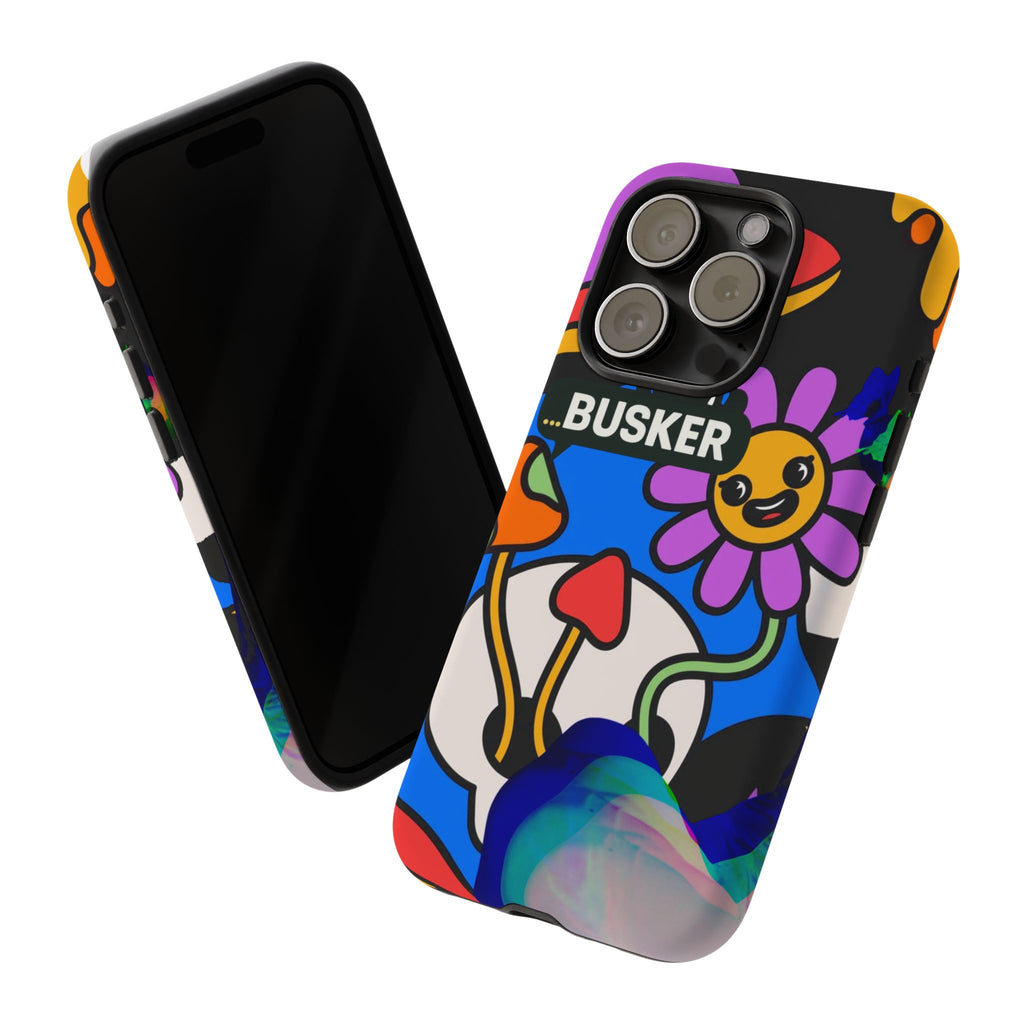 Colorful Phone Case, Cute Phone Accessories, Gift for Music Lovers, Fun Tech Gear, Unique Floral Design Case