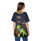 Rooftop Dino Busker Tee | Fun Graphic Shirt for Music Lovers, Festivals, Retro Style, Unisex T-Shirt, Unique Gift Idea