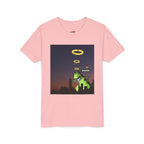 Youth Graphic Tee with Dinosaur Design, Fun Tee for Kids, Summer Style, Birthday Gift, Casual Wear, Playful Outfit, Busker Theme