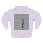 Busker Three-Panel Fleece Hoodie, Striped Design, Unisex Fashion Hoodie, Cozy Gift for Music Lovers, Street Performer Style