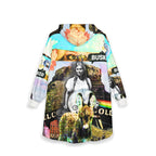 Colorful Unisex Hooded Blanket - Cozy Artful Wear for All Occasions