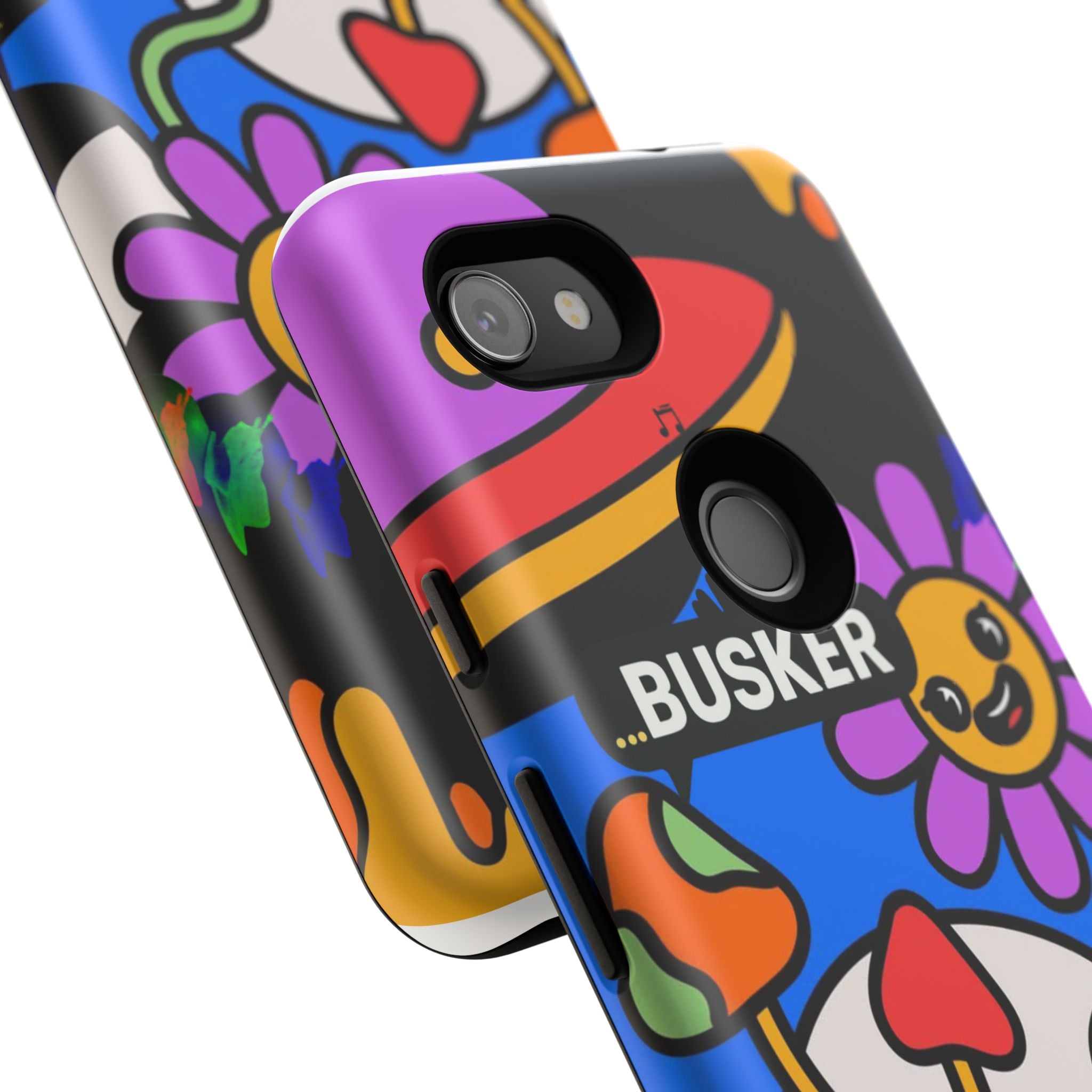 Colorful Phone Case, Cute Phone Accessories, Gift for Music Lovers, Fun Tech Gear, Unique Floral Design Case