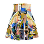 Vibrant Women's Skater Skirt - Fun Travel-Themed AOP Design