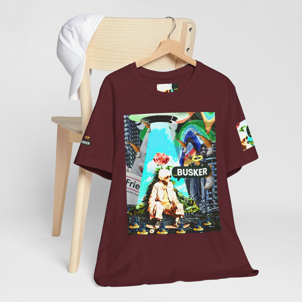 Street Art Busker Tee - Unisex Graphic Short Sleeve Shirt