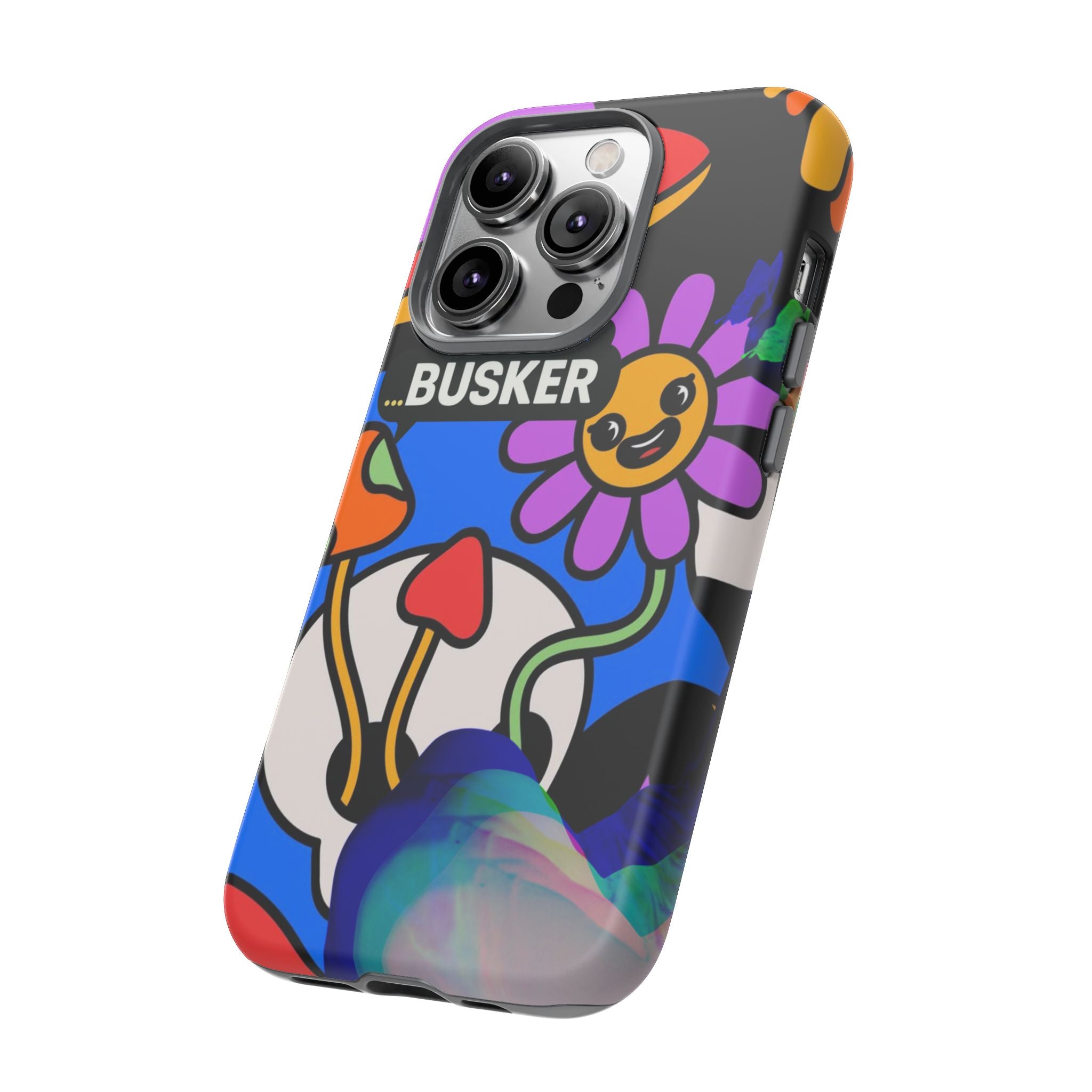 Colorful Phone Case, Cute Phone Accessories, Gift for Music Lovers, Fun Tech Gear, Unique Floral Design Case