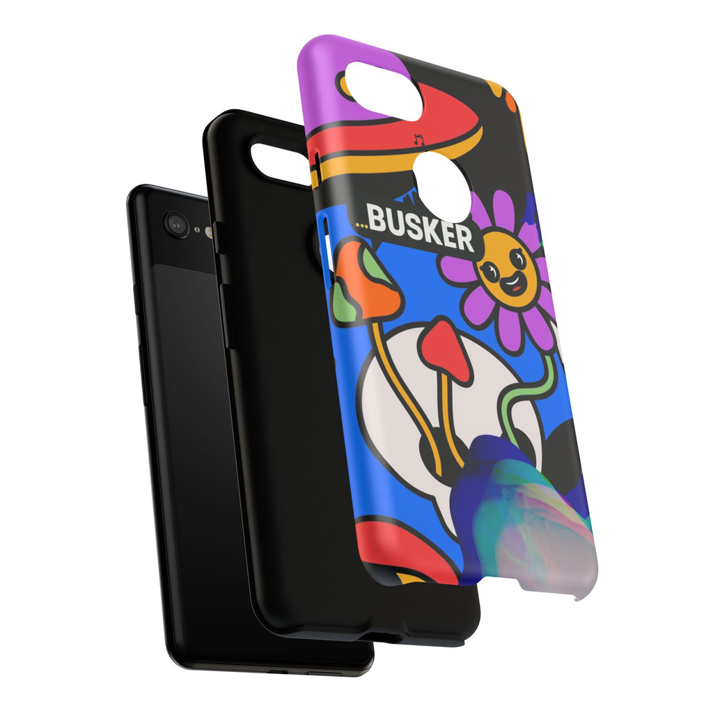 Colorful Phone Case, Cute Phone Accessories, Gift for Music Lovers, Fun Tech Gear, Unique Floral Design Case