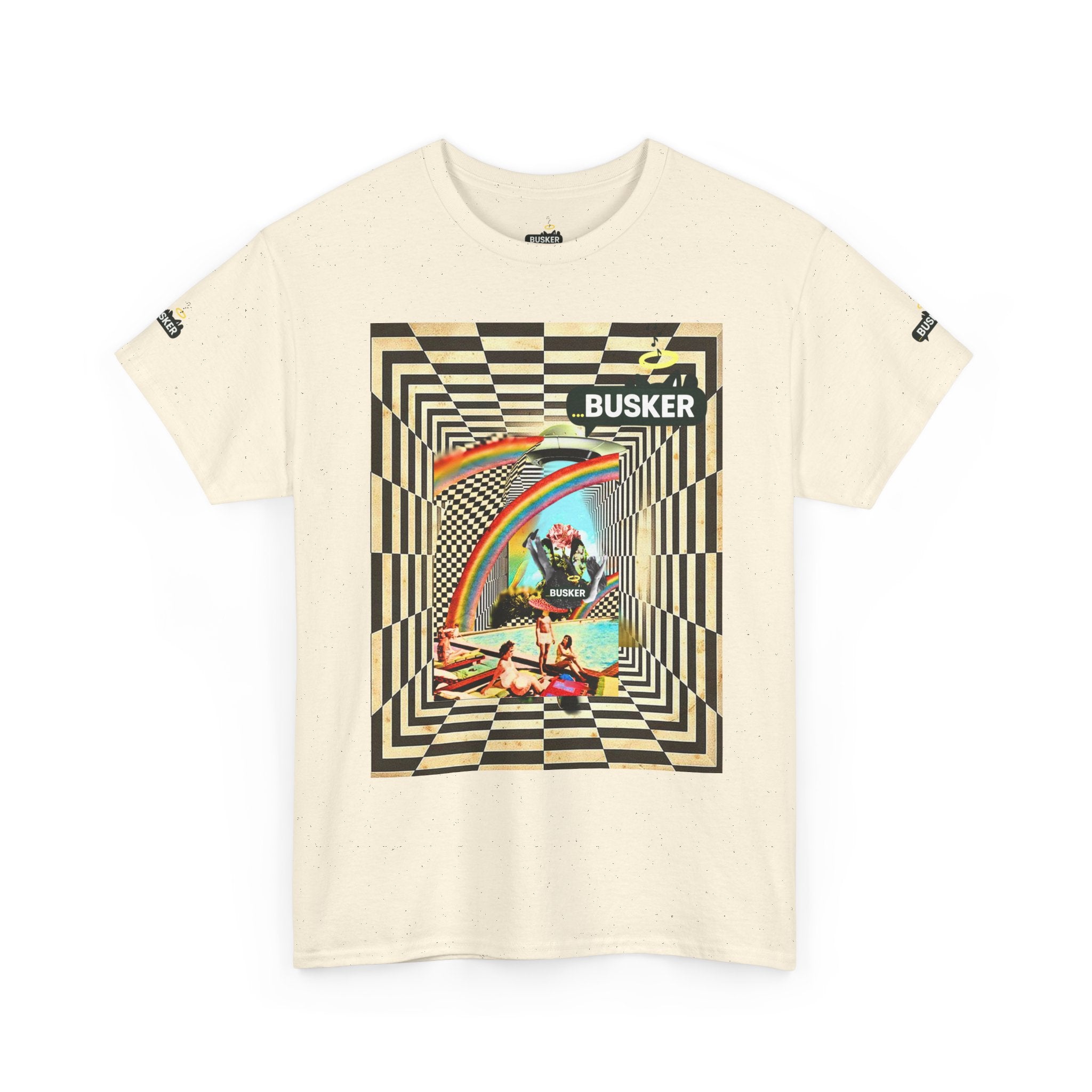 Retro Busker Graphic Tee - Unisex Heavy Cotton