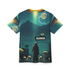 Cosmic Busker Unisex Tee, Galaxy T-Shirt, Sci-Fi Short Sleeve Shirt, Unique Graphic Top, Music Lover Gift, Street Performer Apparel