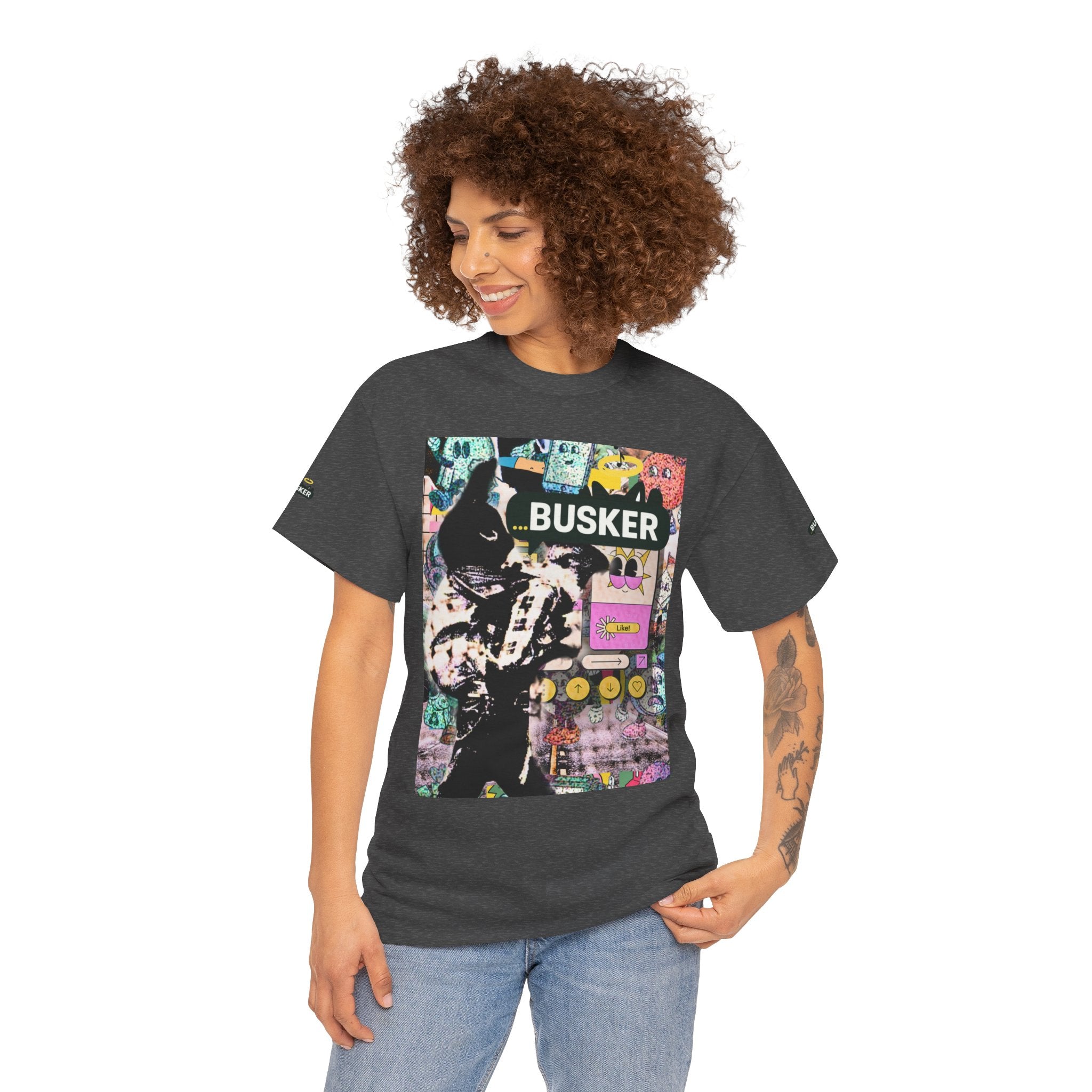 Grunge Art Busker Unisex Heavy Cotton Tee