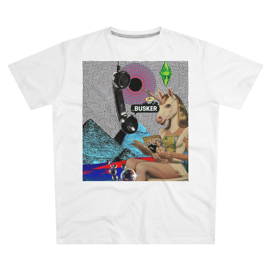 Modern-fit Graphic Tee, Retro Art T-Shirt, Fun Men’s Apparel, Unique Casual Top, Gift for Creative Souls, Summer Style