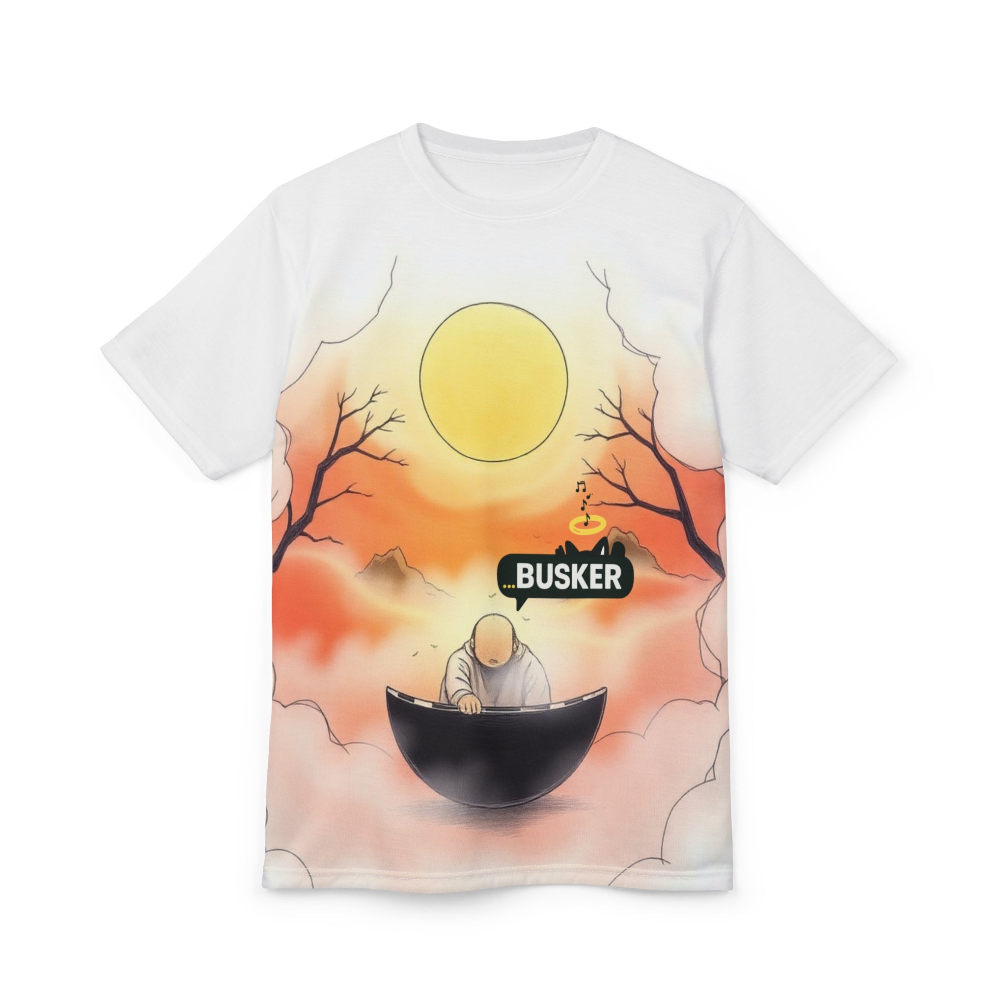 Artistic Unisex Tee, Musician Gift, Summer Vibes Shirt, Street Performer Apparel, Unique Graphic T-Shirt